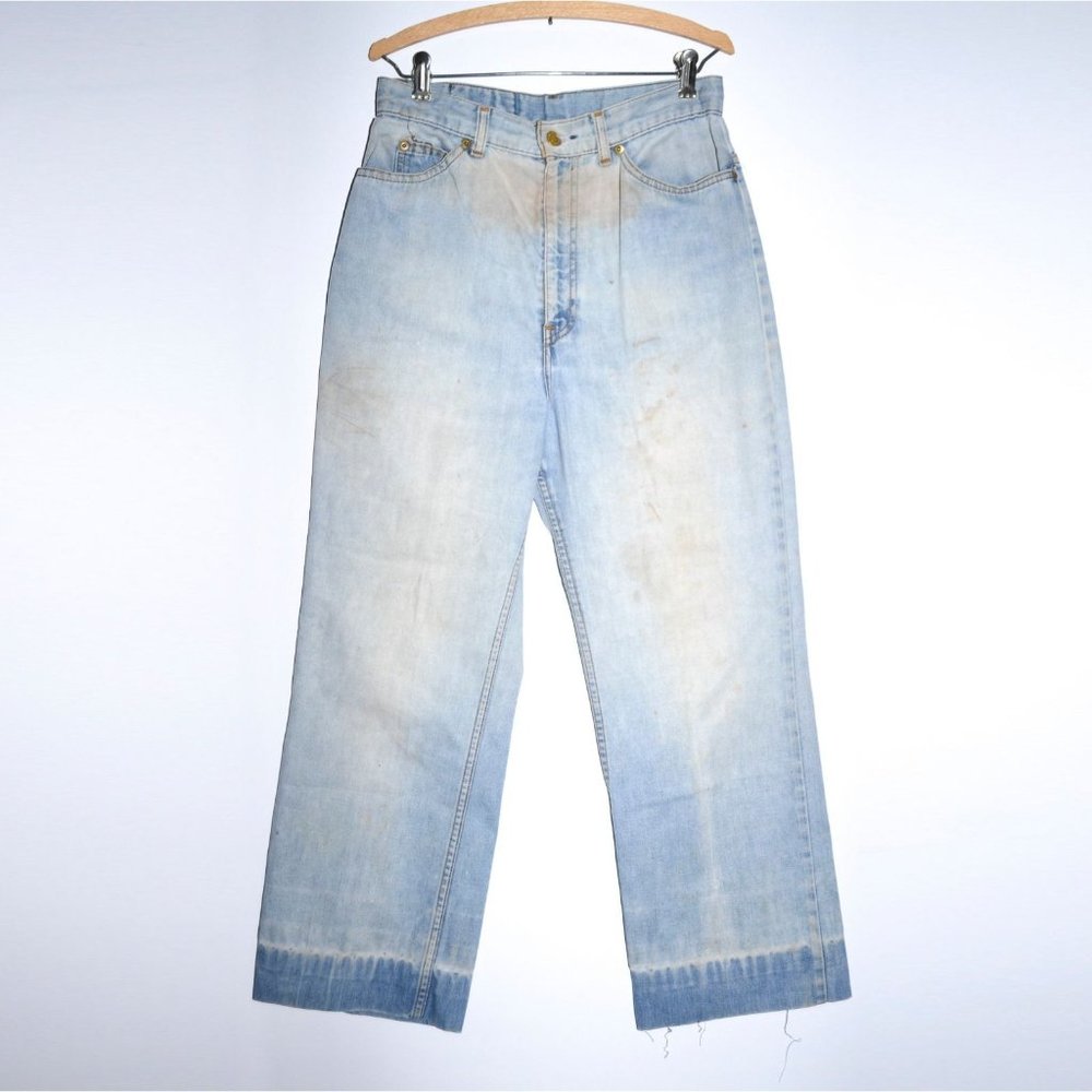 Vintage 60s/ 70s Levi's White Tab Well Worn Straight Leg Denim Jeans Women's Siz